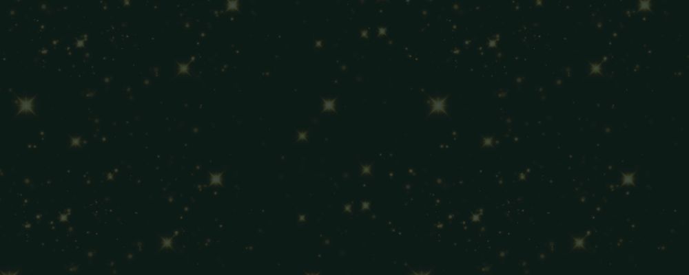 Тъмен зелен фон с фини златисти звездички и мек блясък, подходящ за приказен или магичен дизайн